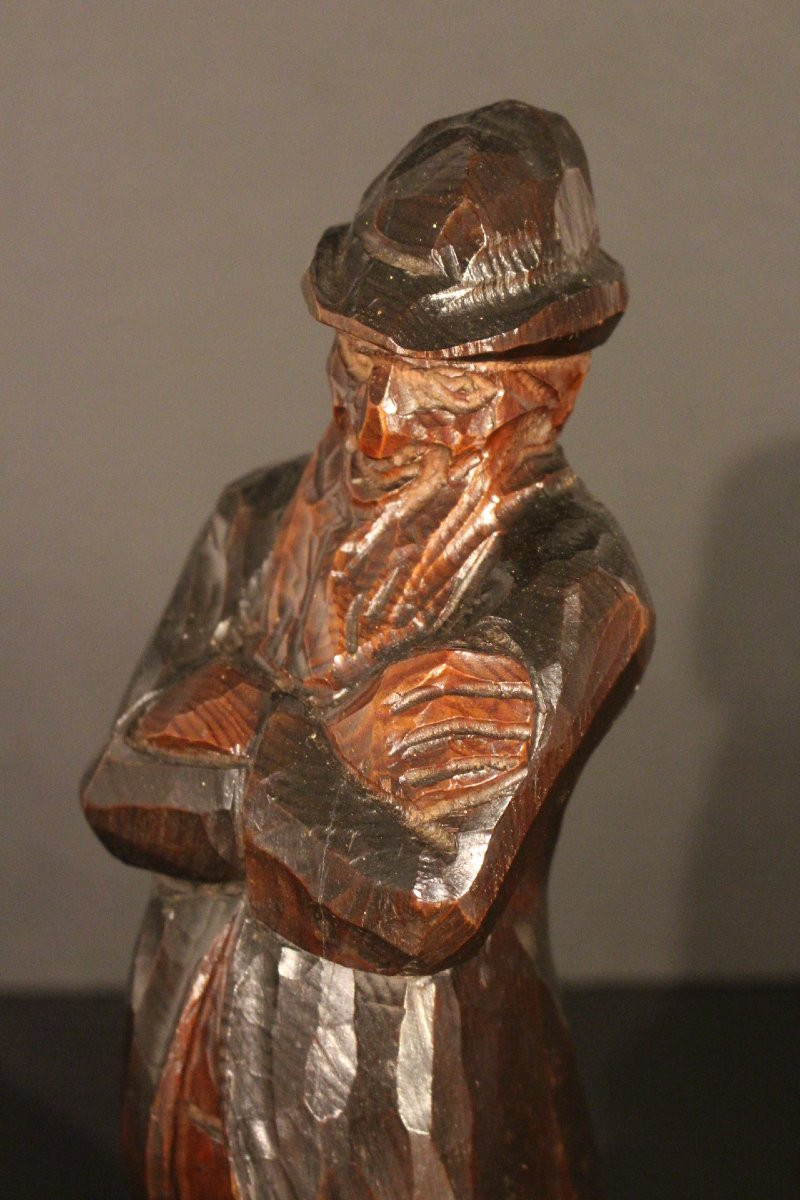 Wooden Statuette From The 1940s-photo-2