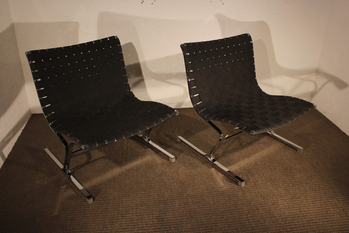  Pair Of Armchairs By Ross Littel