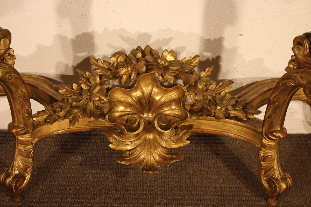 Regency Console In Gilded Wood-photo-3