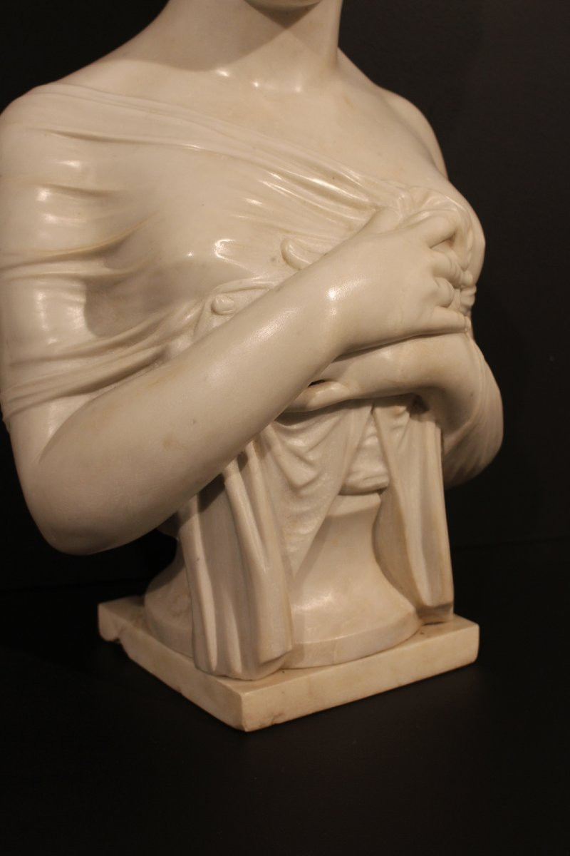  Bust Of A Woman In Carrara Marble-photo-3