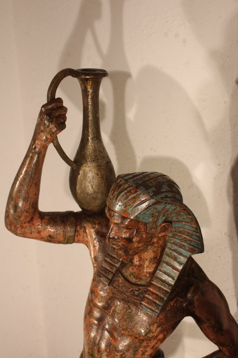 Pair Of Cast Iron Statues-photo-2