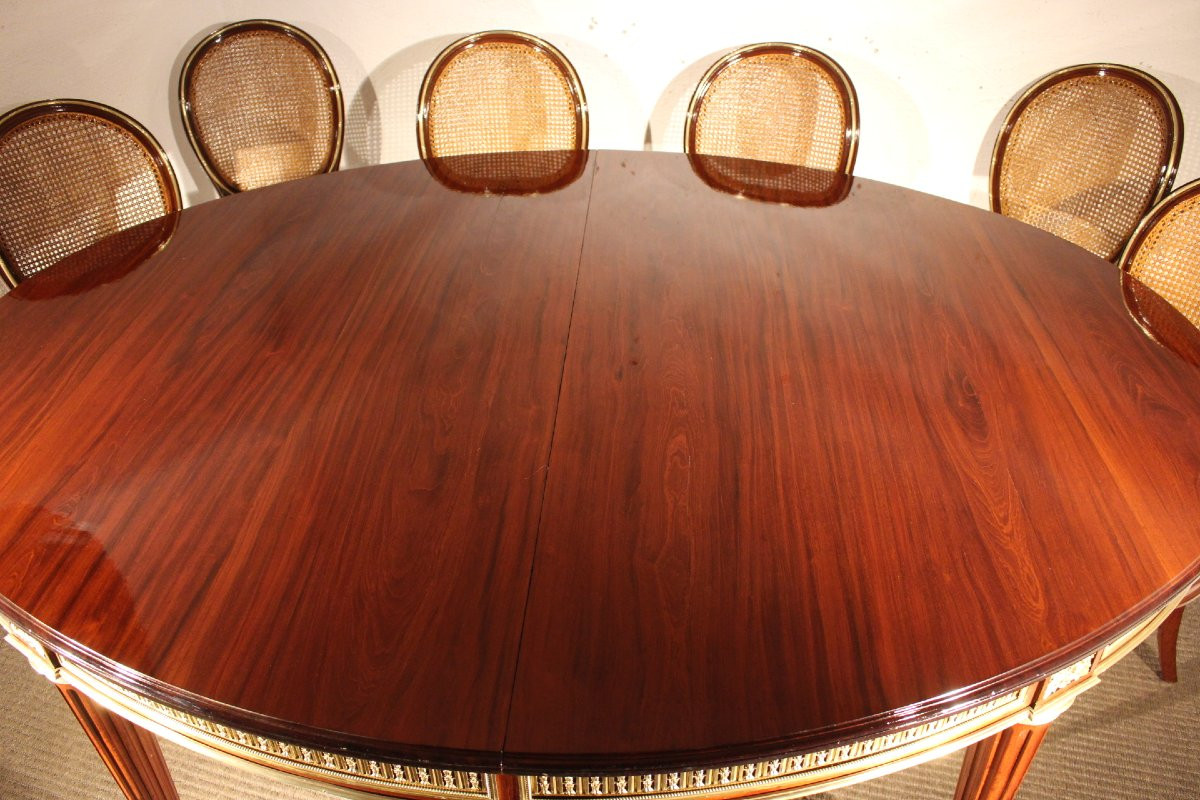  Table et ses 10 chaises Louis XVI-photo-3