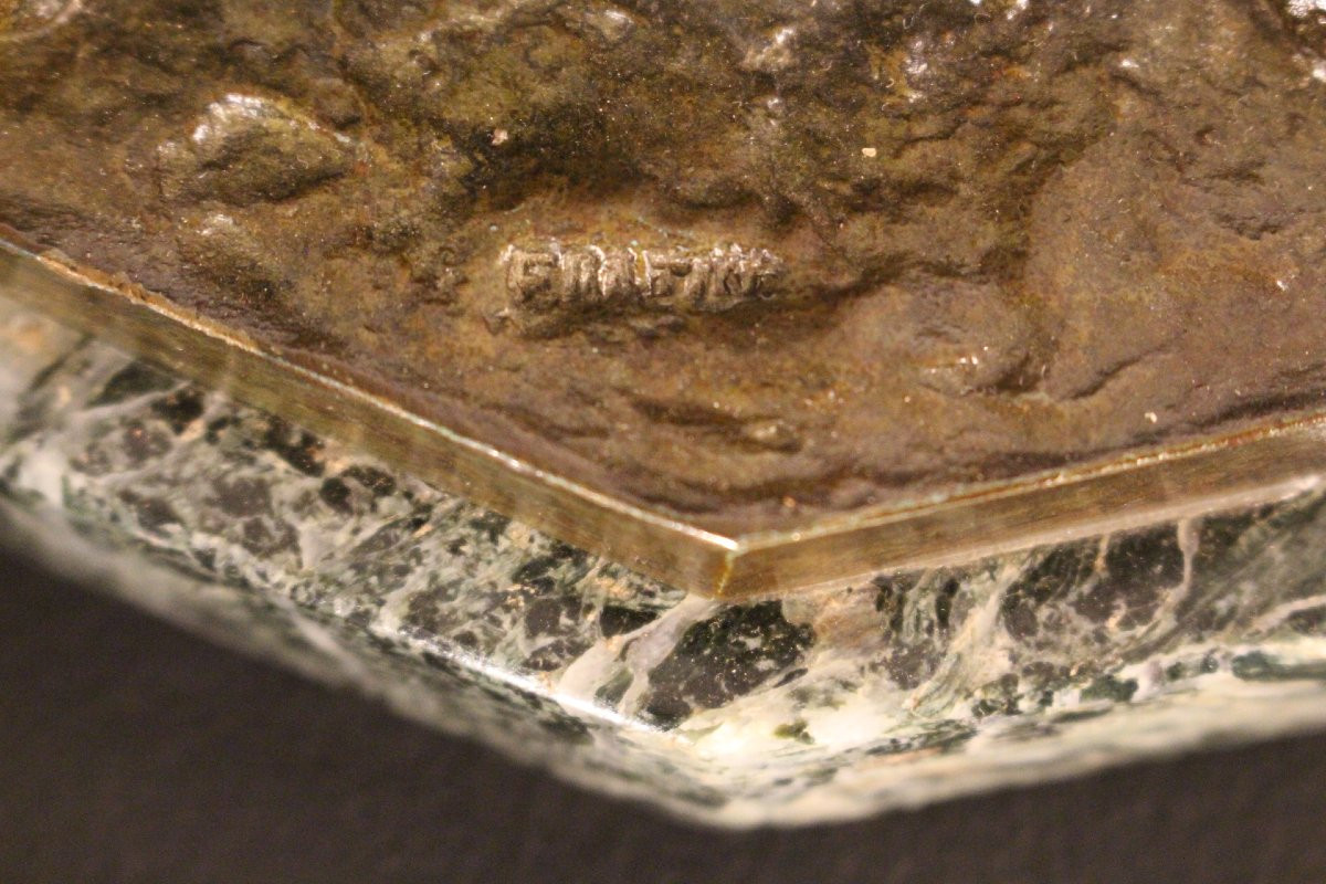 Bronze Lioness And Ostrich-photo-1