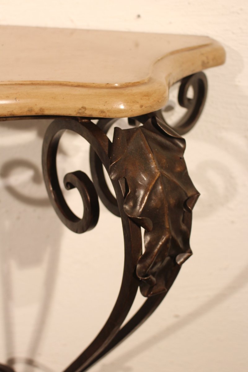  Louis XV Metal Console Table-photo-3