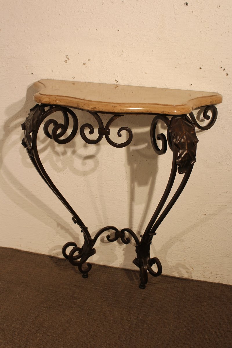  Louis XV Metal Console Table