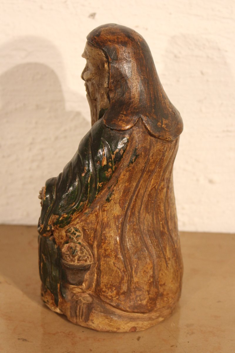Statue chinoise en terre cuite -photo-1