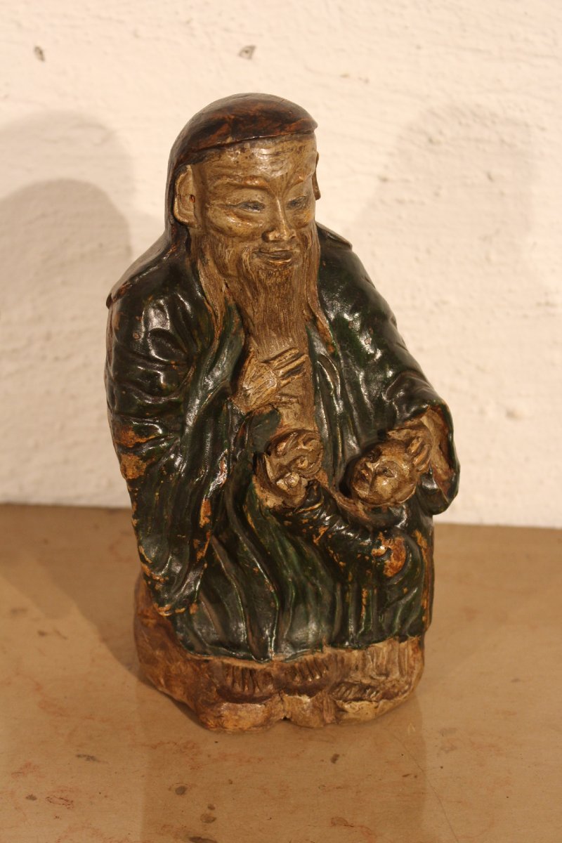 Statue chinoise en terre cuite 