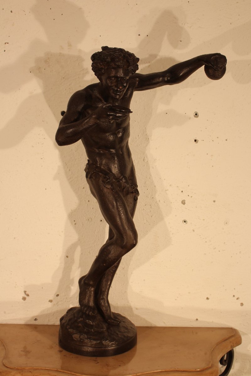 Bacchus en fonte 19e siècle