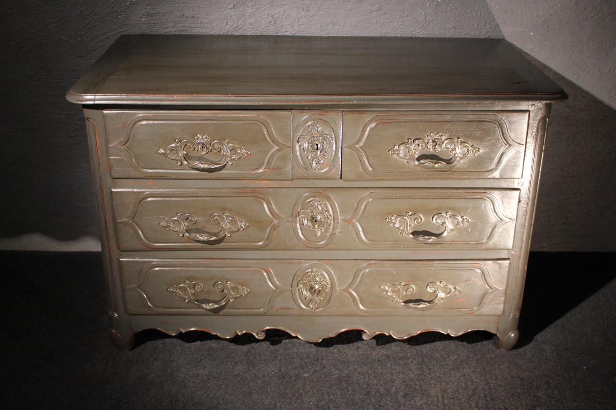 Painted Commode 18 Eme Century