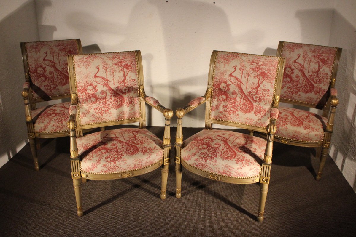 Suite Of 4 Directoire Armchairs