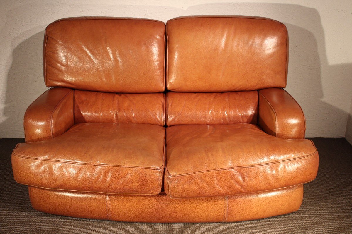1970s Leather Sofa