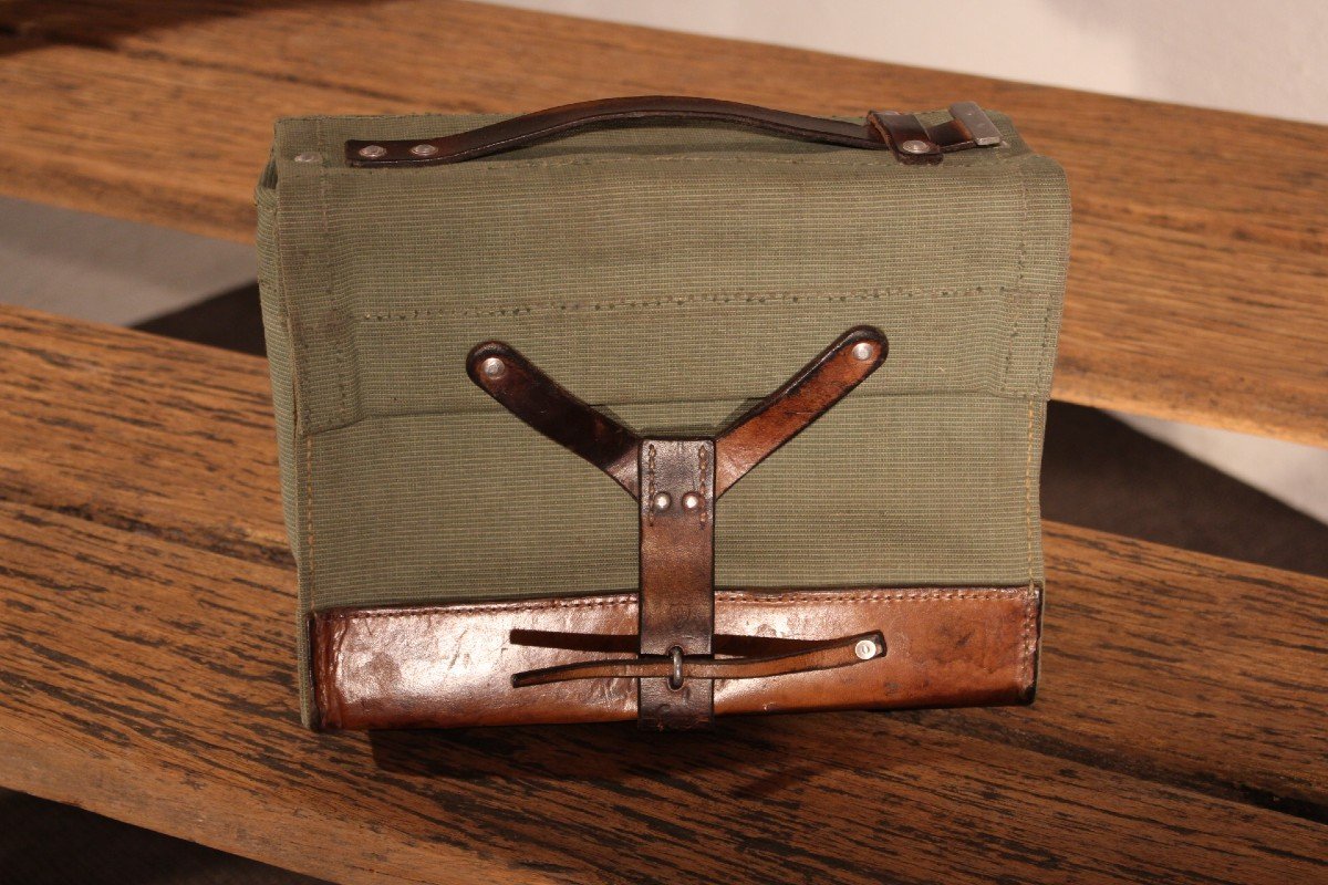 Leather And Canvas Bag-photo-2