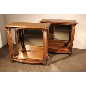 Pair Of Art Nouveau Consoles