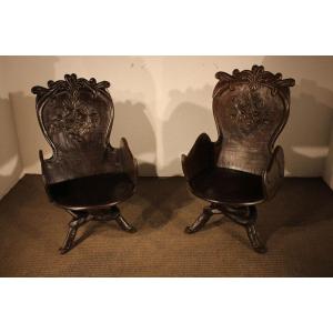 Pair Of African Armchairs