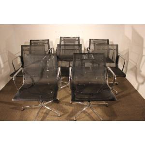  Ensemble De 8 Fauteuils Eames