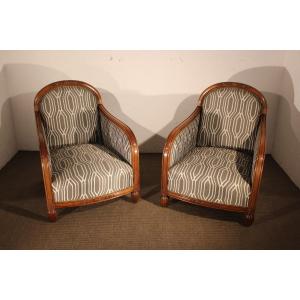 Paire de fauteuils art déco