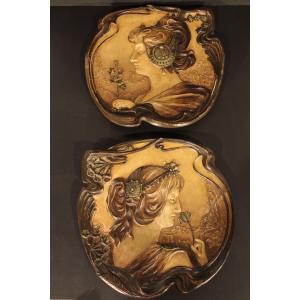 Plats décoratifs Art Nouveau de Alfons Mucha