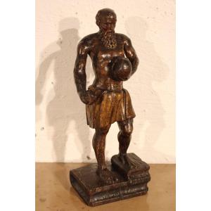 18th-century Polychrome Wood Sculpture