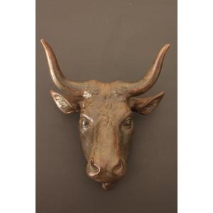 Tête de vache en fonte