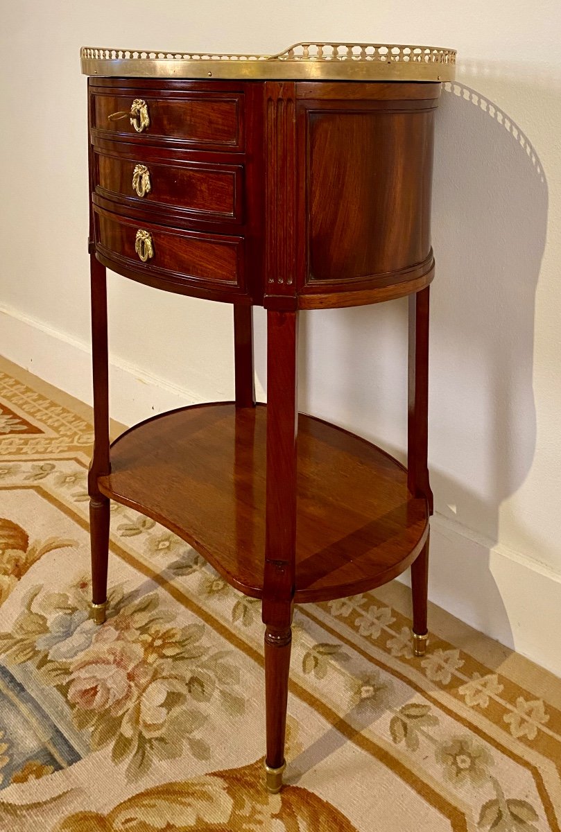 Table de Salon en acajou et placage d'acajou. Epoque Louis XVI-photo-2