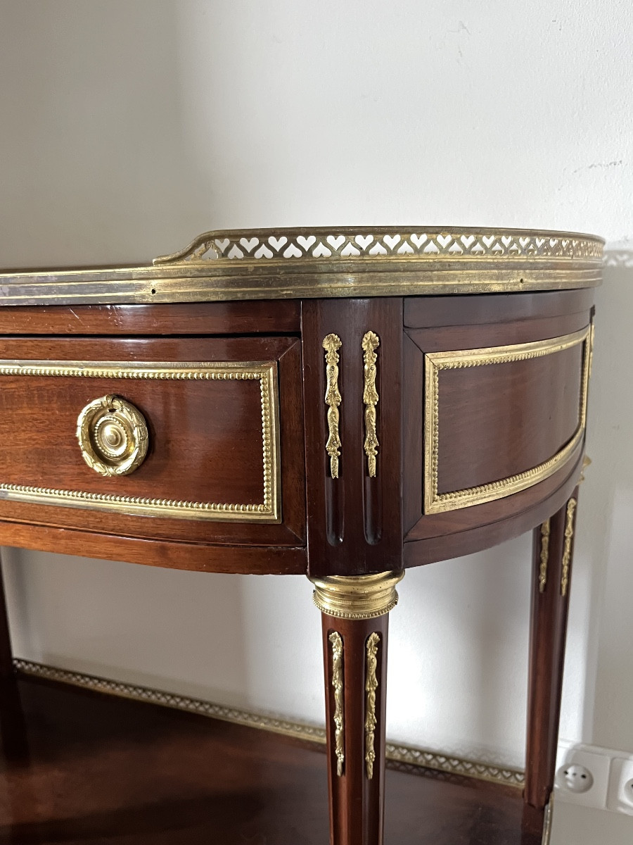 Console demi-lune epoque Louis XVI-photo-2