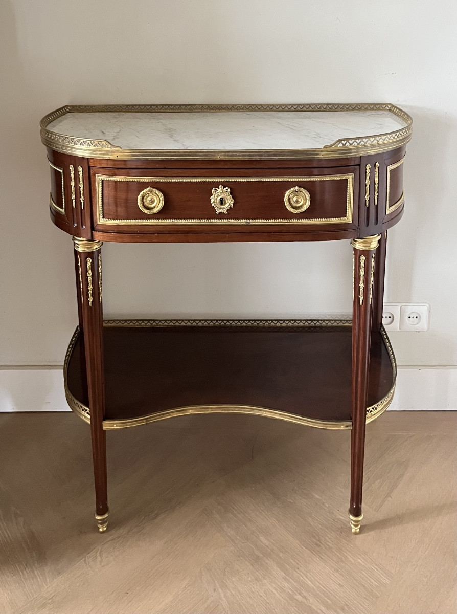 Console demi-lune epoque Louis XVI
