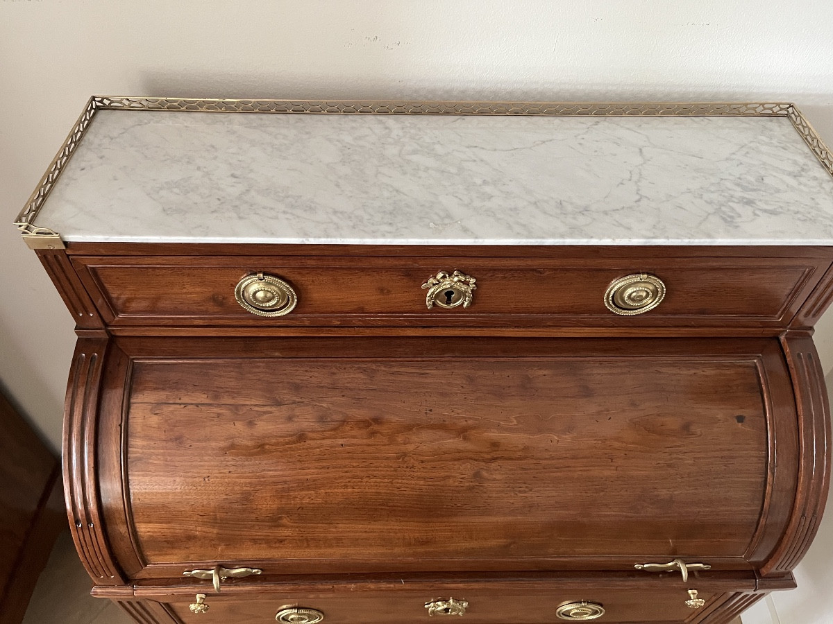 Louis XVI Period Scriban Chest Of Drawers With Tiers-photo-3