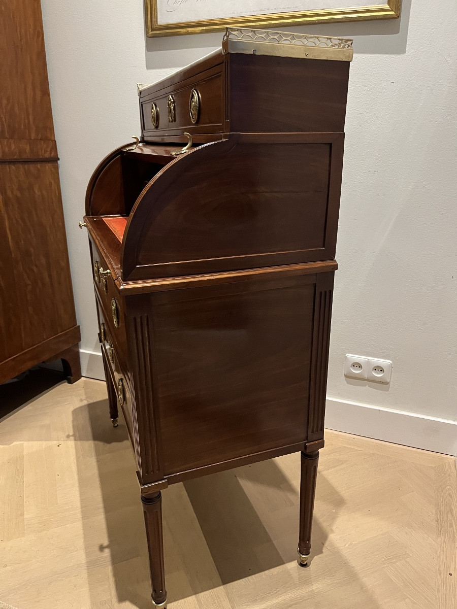 Louis XVI Period Scriban Chest Of Drawers With Tiers-photo-2