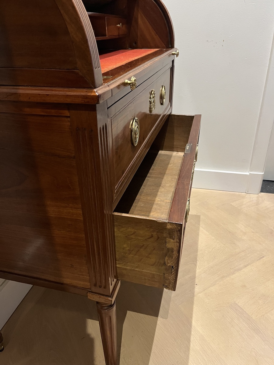 Louis XVI Period Scriban Chest Of Drawers With Tiers-photo-3