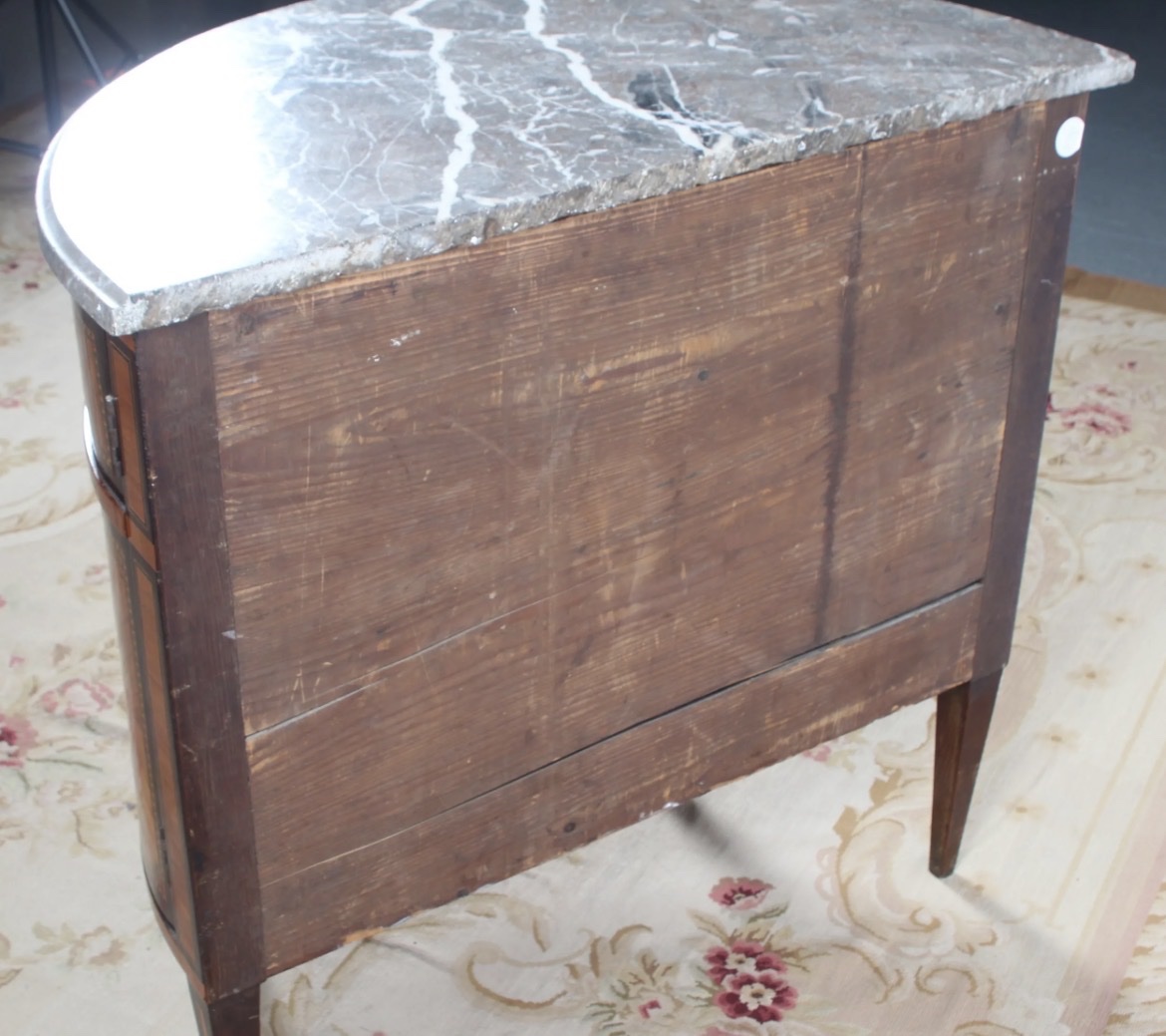 Demi-Lune commode époque Louis XVI-photo-2