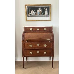 Louis XVI Period Scriban Chest Of Drawers With Tiers