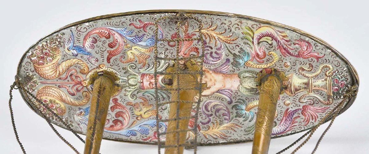 Bronze And Enamel Sailing Ship (nef), Vienna, 19th Century-photo-1