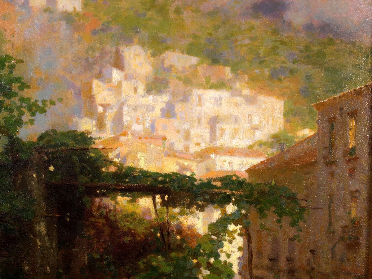 Huile sur toile 56 x 44,5. Signé Rubens Santoro (1859 - 1941)-photo-4