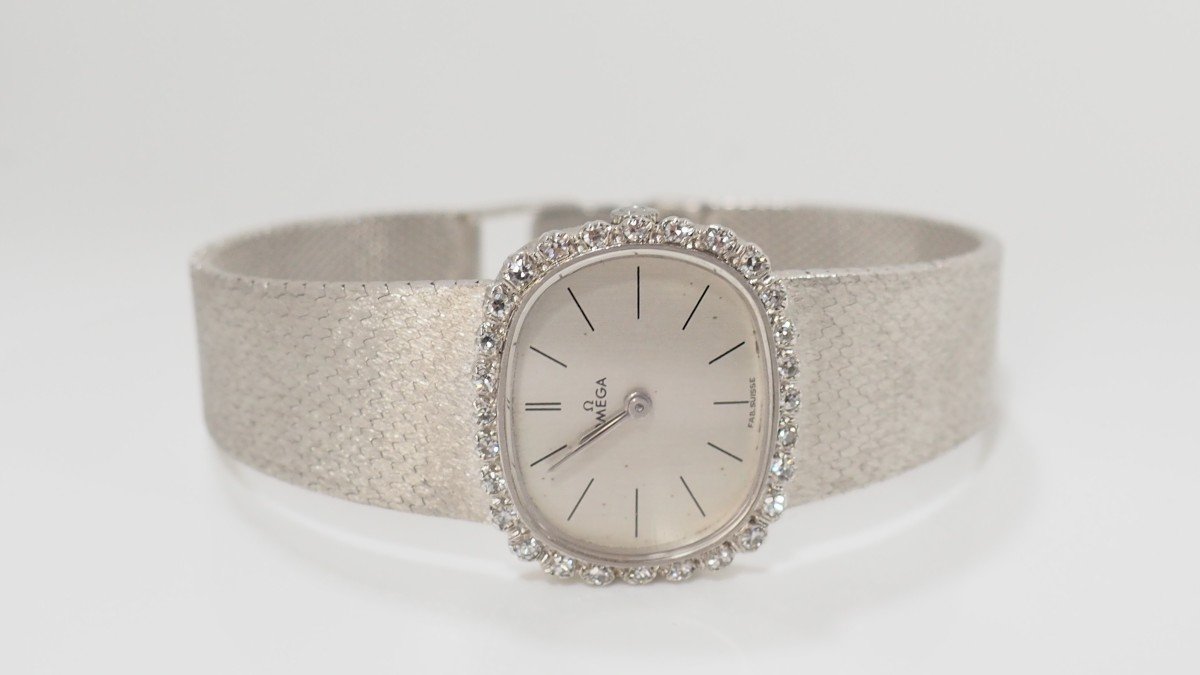 Montre Omega De Ville En Or Blanc Et Diamants