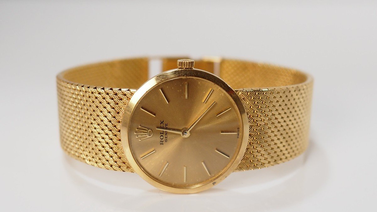 Rolex Cellini Watch In 18kt Yellow Gold-photo-4