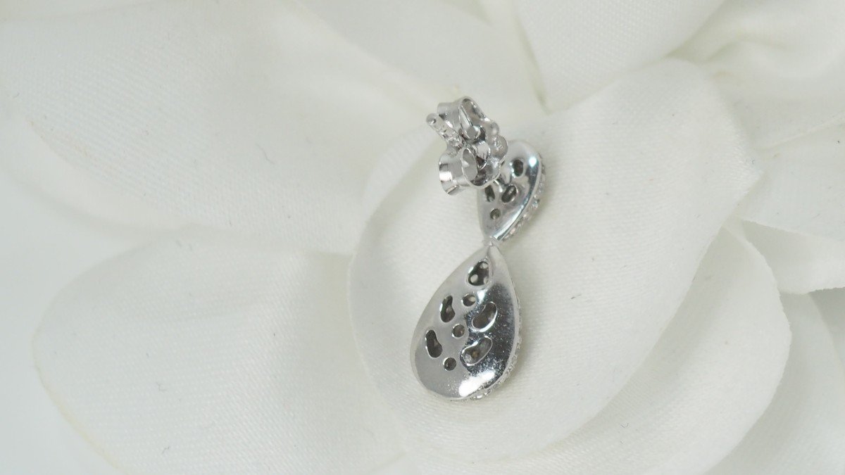 Pair Of Earrings In White Gold And Diamonds-photo-1