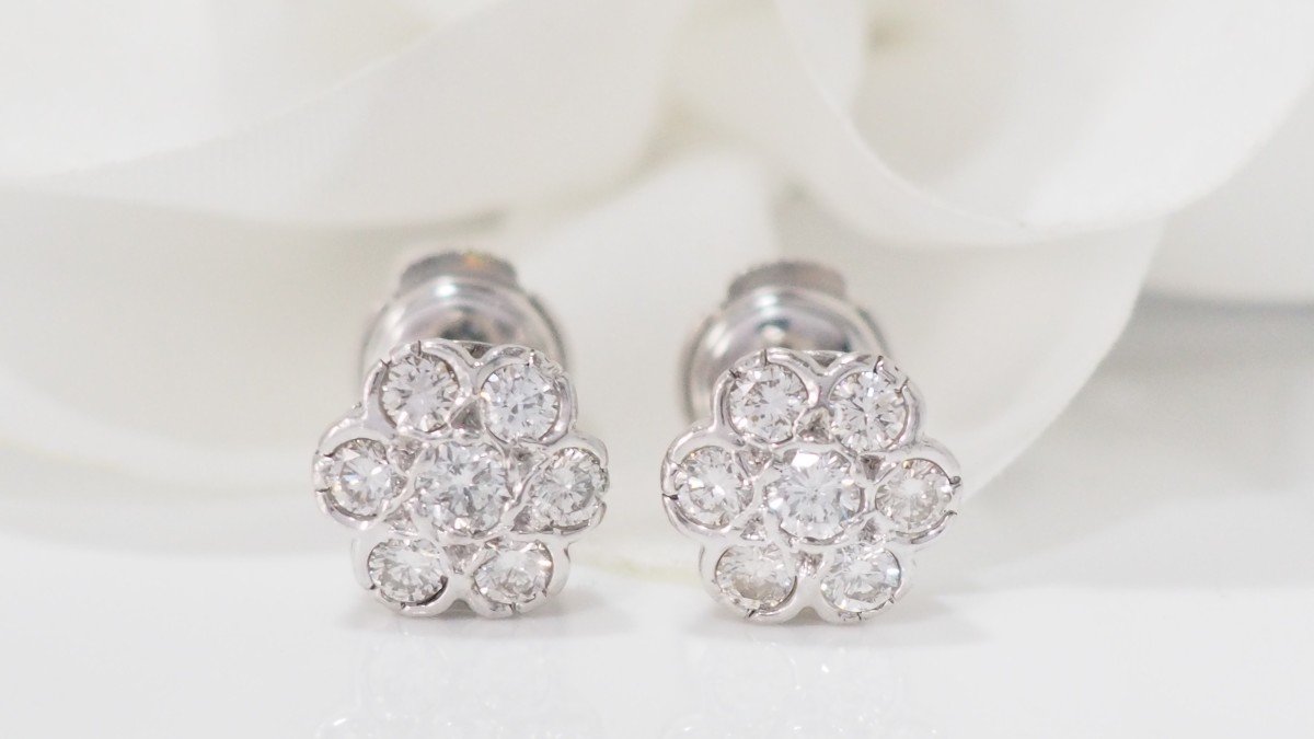 Earrings In White Gold And Diamonds-photo-2