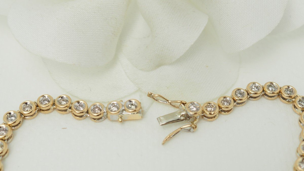 River Necklace In Yellow Gold And Diamonds-photo-3