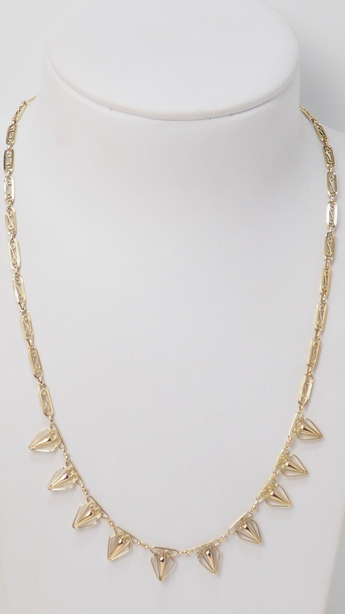Drapery Necklace In Yellow Gold