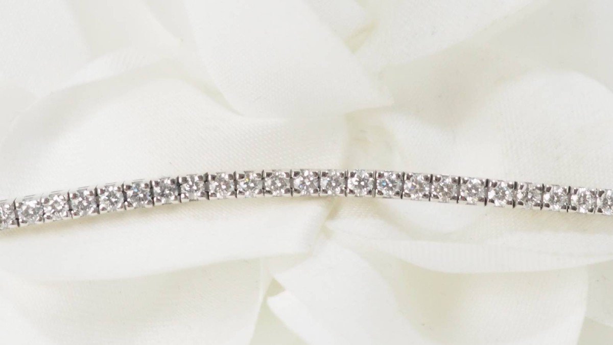 River Bracelet In White Gold And 2.50ct Diamonds -photo-2