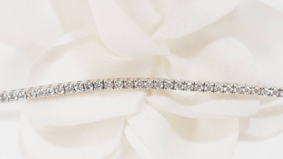 River Bracelet In White Gold And 2.50ct Diamonds 