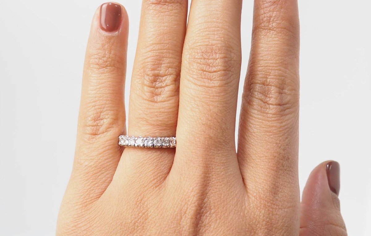 Full Ring Wedding Ring In White Gold And Diamonds-photo-2