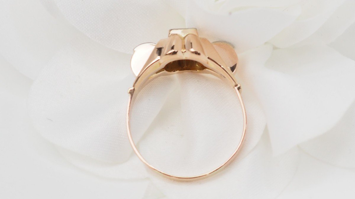 Tank Ring In Rose And White Gold, Diamonds-photo-5