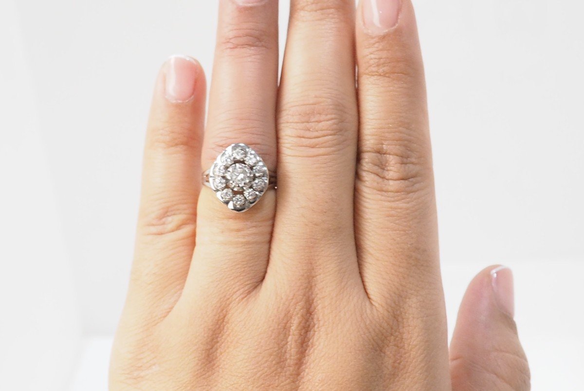 White Gold And Diamond Entourage Ring-photo-2