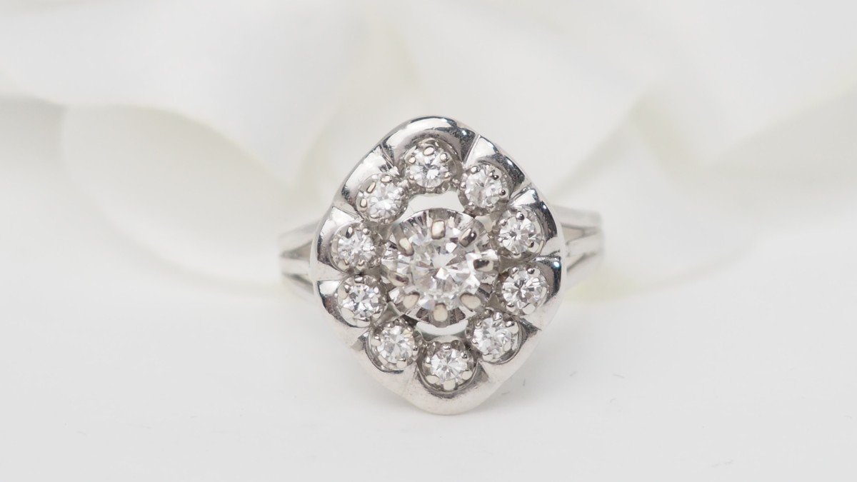 White Gold And Diamond Entourage Ring-photo-2