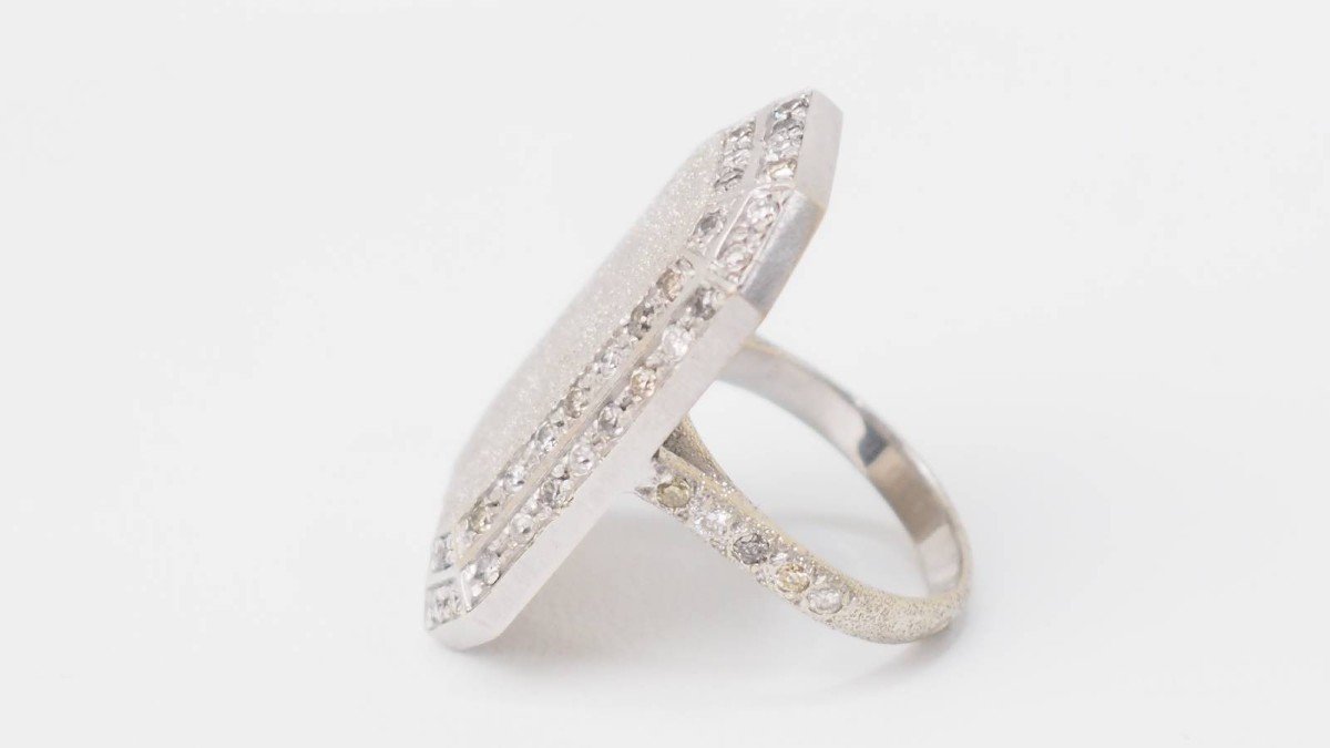 Bague Carolina Bucci En Or Blanc Et Diamants -photo-1