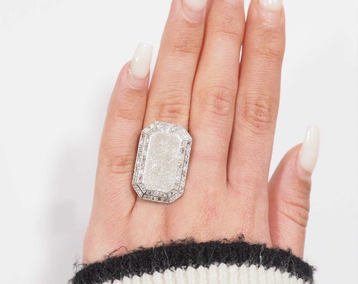 Bague Carolina Bucci En Or Blanc Et Diamants -photo-3