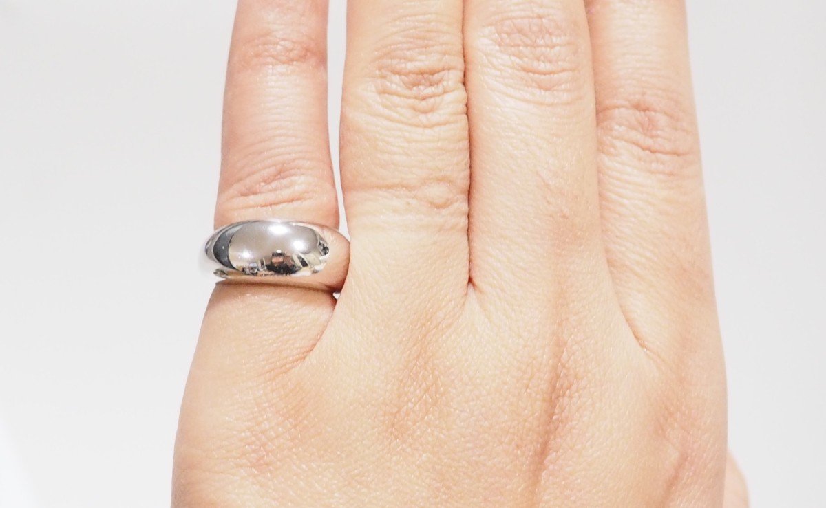 White Gold Bangle Ring-photo-2