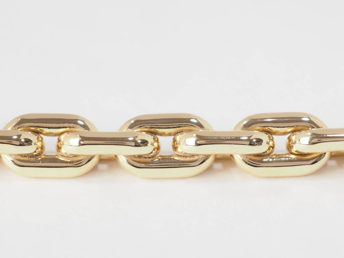Yellow Gold And Diamond Curb Link Bracelet-photo-1