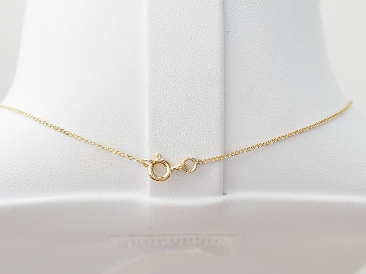 Collier Pendentif Goutte En Or Bicolore Et Diamants-photo-4